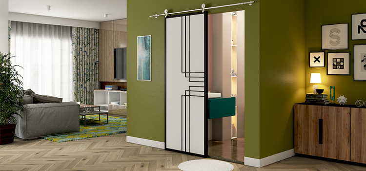 sliding bathroom door installation in Millbrae